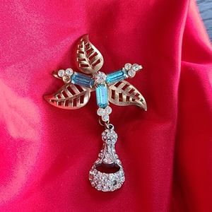 Unique Brooch For Sale Baby Blue stones